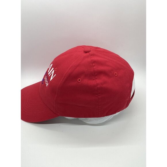 McCain Palin 2008 Red Adjustable Adult Baseball Cap Hat Hook-Loop Election GOP - Picture 8 of 16